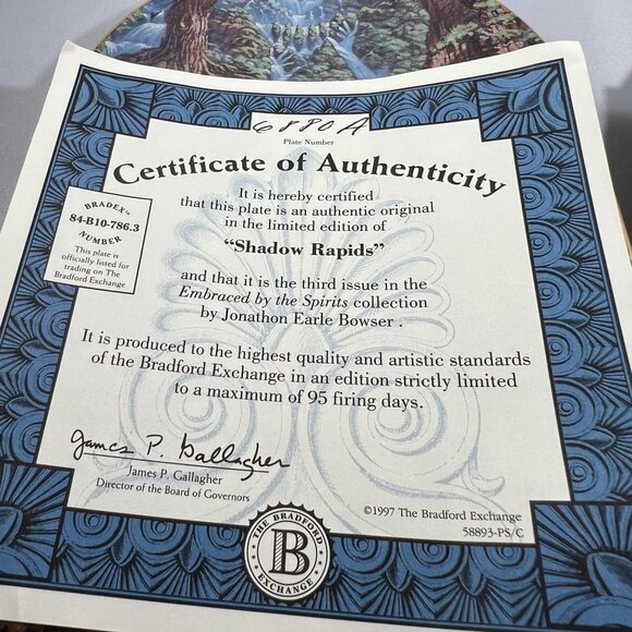 4 Plates Bradford Exchange - Embraced By The Spirit - Native American Inspired - Picture 9 of 10